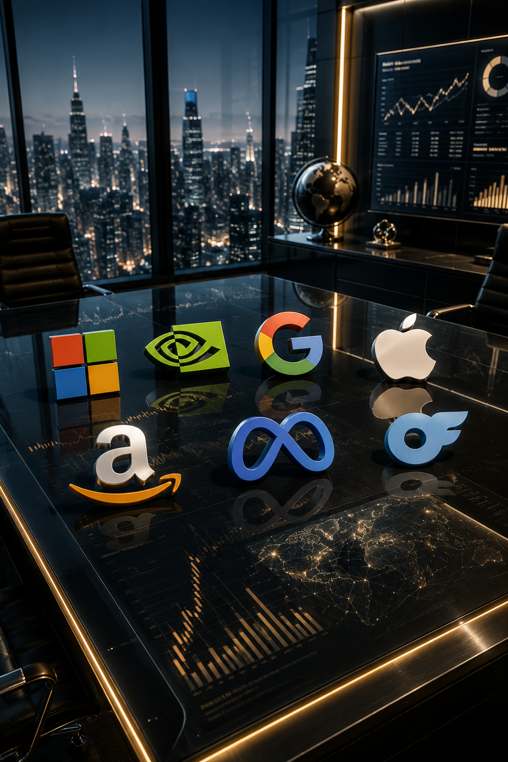 Premium skyline showing the world's most valuable companies in 2026