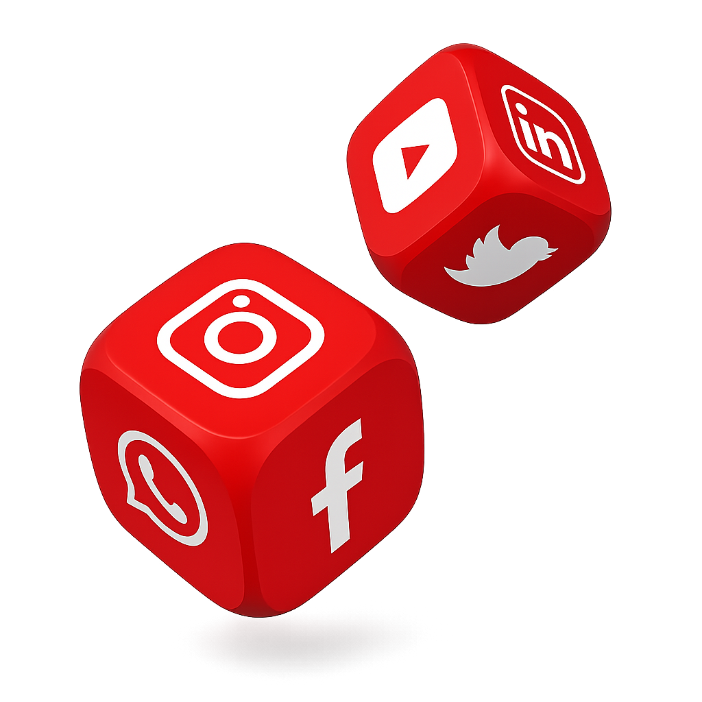 PRESDA social media cube icons